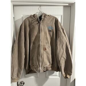 Carhartt J130 FRB Sz 4XL Coat Jacket Canvas Quilted Brown
